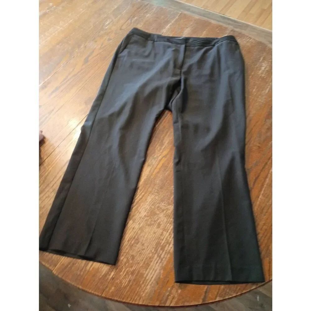 16WP Talbots Petite Black Heritage Wool Blend Pants Slacks Trousers with Pockets